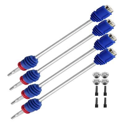 RCMYou RC Upgrades Part for 1/10 T-Maxx/Revo/E-Maxx(First Generation),Drive Shaft Axles Front Rear #45 Steel Driveshafts CVD Upgrades Parts Hop-up,Replace #5451R,4-Pack,Navy Blue (More Powerful)