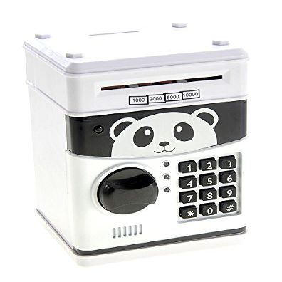 PowerTRC Cartoon Panda Electronic Password Protected Piggy Money & Coin Bank | Real Money Saving Toy Bank for Kids