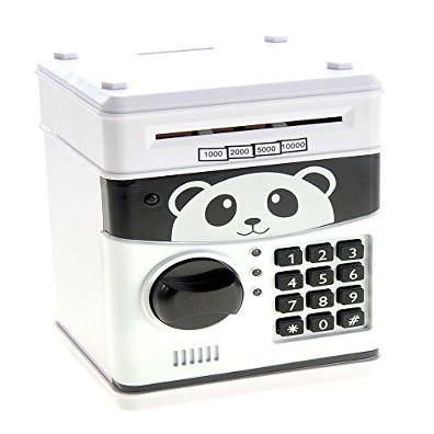 PowerTRC Cartoon Panda Electronic Password Protected Piggy Money & Coin Bank | Real Money Saving Toy Bank for Kids