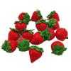 MiniWorldFood Strawberry Felt Play Food, Plush Berries, Decor for Valentine Day, Realistic Toys, Fake Food for Kids Kitchen (15 Strawberries) view 1