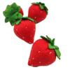 MiniWorldFood Strawberry Felt Play Food, Plush Berries, Decor for Valentine Day, Realistic Toys, Fake Food for Kids Kitchen (4 Strawberries) view 1