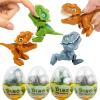 Dinosaur Egg Toys with Mini T-Rex Inside - 4 Pack Hatching Dinosaur Eggs for Kids 3-5, Educational Birthday Gifts, Boys Girls Party Favors, Interactive Play Learning Toys, Biting Fingers Big Mouth view 1