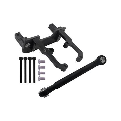 Metal Servo Stand Mount, Axle Servo Brackets Remote Control Accessories for 1/10 RC Crawler Car AXial SCX10 II 90046 90047 Parts (Black)(Black)