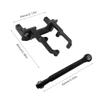 Metal Servo Stand Mount, Axle Servo Brackets Remote Control Accessories for 1/10 RC Crawler Car AXial SCX10 II 90046 90047 Parts (Black)(Black) view 2