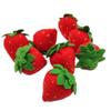 MiniWorldFood Strawberry Felt Play Food, Plush Berries, Decor for Valentine Day, Realistic Toys, Fake Food for Kids Kitchen (8 Strawberries) view 1