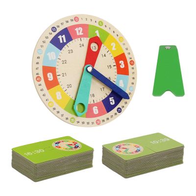 Wooden Clock Kids Toys Life Skills Training Games Teaching Aids for Children