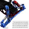 hopsupRC Front Rear Assembled Full Metal Shocks Upgrades Part for 1/10 Rustler/Stampede VXL 2WD,Alloy Suspension A Arm,Aluminum Caster Block & Steering Blocks & Rear Stub Axle Carriers,Blue view 3