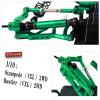 hopsupRC Front Rear Assembled Full Metal Shocks Upgrades Part for 1/10 Rustler/Stampede VXL 2WD,Alloy Suspension A Arm,Aluminum Caster Block & Steering Blocks & Rear Stub Axle Carriers,Green view 2