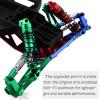 hopsupRC Front Rear Assembled Full Metal Shocks Upgrades Part for 1/10 Rustler/Stampede VXL 2WD,Alloy Suspension A Arm,Aluminum Caster Block & Steering Blocks & Rear Stub Axle Carriers,Green view 3
