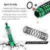 hopsupRC Front Rear Assembled Full Metal Shocks Upgrades Part for 1/10 Rustler/Stampede VXL 2WD,Alloy Suspension A Arm,Aluminum Caster Block & Steering Blocks & Rear Stub Axle Carriers,Green view 4