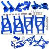 RCMYou Upgrades Part for 1/10 Rustler 4x4 VXL/Rustler 4x4,Alloy Suspension Arm,Shock Tower,Caster Block,Steering Blocks,Rear Stub Axle Carriers,Steering Bellcranks, (More Durable Arm),Blue view 1