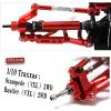 hopsupRC Front Rear Assembled Full Metal Shocks Upgrades Part for 1/10 Rustler/Stampede VXL 2WD,Alloy Suspension A Arm,Aluminum Caster Block & Steering Blocks & Rear Stub Axle Carriers,Red view 2