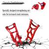 hopsupRC Front Rear Assembled Full Metal Shocks Upgrades Part for 1/10 Rustler/Stampede VXL 2WD,Alloy Suspension A Arm,Aluminum Caster Block & Steering Blocks & Rear Stub Axle Carriers,Red view 4