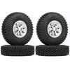 WONFAST 4PCS 1.55 Inch Alloy Beadlock Metal Wheel Rim Tyre Rubber Tires for 1/10 RC Crawler Car Jimny Axial AX90069 D90 TF2 Tamiya CC01 LC70(Silver) view 1