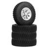 WONFAST 4PCS 1.55 Inch Alloy Beadlock Metal Wheel Rim Tyre Rubber Tires for 1/10 RC Crawler Car Jimny Axial AX90069 D90 TF2 Tamiya CC01 LC70(Silver) view 3