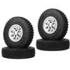 WONFAST 4PCS 1.55 Inch Alloy Beadlock Metal Wheel Rim Tyre Rubber Tires for 1/10 RC Crawler Car Jimny Axial AX90069 D90 TF2 Tamiya CC01 LC70(Silver) view 4