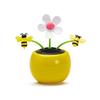 Two's Company Bee Happy Solar Powered Dancing Daisy and Bees Figurine, 4.5-inch Height, Plastic view 2
