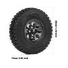 WONFAST 4PCS 1.55 Inch Alloy Beadlock Metal Wheel Rim Tyre Rubber Tires for 1/10 RC Crawler Car Jimny Axial AX90069 D90 TF2 Tamiya CC01 LC70(Black) view 3