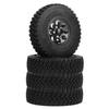 WONFAST 4PCS 1.55 Inch Alloy Beadlock Metal Wheel Rim Tyre Rubber Tires for 1/10 RC Crawler Car Jimny Axial AX90069 D90 TF2 Tamiya CC01 LC70(Black) view 4