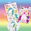 24 Sheets Unicorn Stickers Make a Face Stickers for Kids DIY Unicorn Sticker Sheet for Girls Children Unicorn Birthday Party Favors Exchange Gifts view 2
