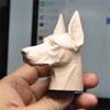 Fremego 1/6 Scale Head Sculpt,1:6 Unpainted Animal Head Carved Carving Model for 12inch Soldier Action Figure Body (Unpainted Dog) view 2