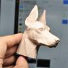 Fremego 1/6 Scale Head Sculpt,1:6 Unpainted Animal Head Carved Carving Model for 12inch Soldier Action Figure Body (Unpainted Dog) view 3
