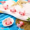 100 Pcs Pink Mini Axolotl Resin Figurine Miniature Axolotl Charm Tiny Animal Figures Ornament Mini Animals Figures to Hide Cupcake DIY Craft Decoration Gift Birthday Party Favor view 4