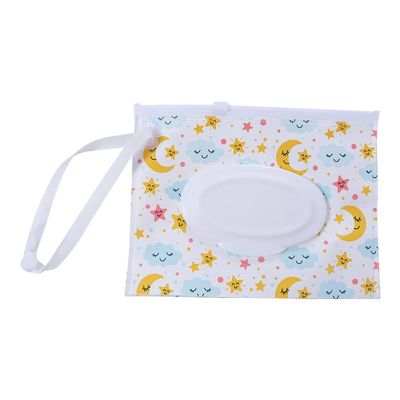 Portable Wet Wipe Pouch, Refillable Baby Wipe Dispenser with Snap Strap, Travel Reusable Wipes Container Wipe Carrying Case Holder(7)