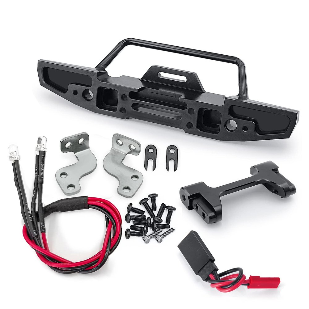 1/18th RC Car Bumper Aluminum Front Bumper Bar Mount for TRX4M RC Crawler Car Upgrades