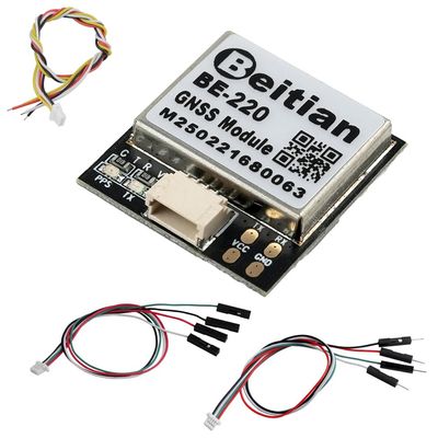 DIYmalls BE-220 GPS Receiver Module TTL M10 Chip NMEA-0183 115200bps 1Hz for Arduino, Replace BN-220 GPS