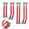 1 Set Aluminum Linkage Link Rod Ends Elevate Upgrade for TRX4-M 1/18th RC Crawler Car Parts (Red) view 3