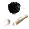 LOGOFUN Miniatures Sports Baseball Kits Mini Baseball Bat Toy Miniature Baseball Bat Glove and Ball for Dollhouse Accessories - 2.87X0.47X0.47in view 2