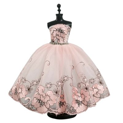 Fashion Tutu Ballet Dress for 11.5" Doll Clothes Outfits 1/6 Dolls Accessories Rhinestone 3-Layer Skirt Ball Party Gown (Misty Rose)