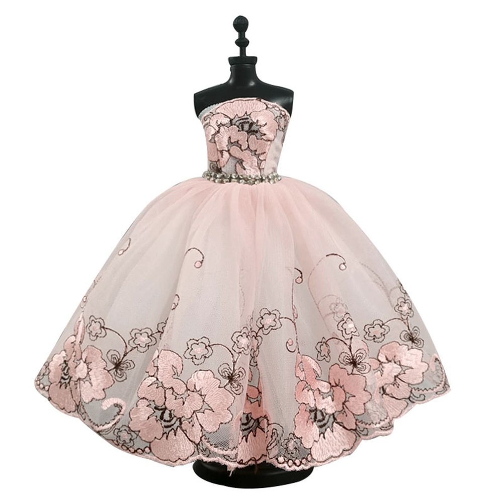 Fashion Tutu Ballet Dress for 11.5" Doll Clothes Outfits 1/6 Dolls Accessories Rhinestone 3-Layer Skirt Ball Party Gown (Misty Rose)