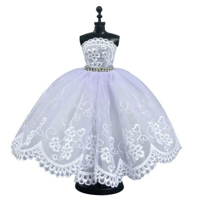 Fashion Tutu Ballet Dress for 11.5" Doll Clothes Outfits 1/6 Dolls Accessories Rhinestone 3-Layer Skirt Ball Party Gown (Light Purple)
