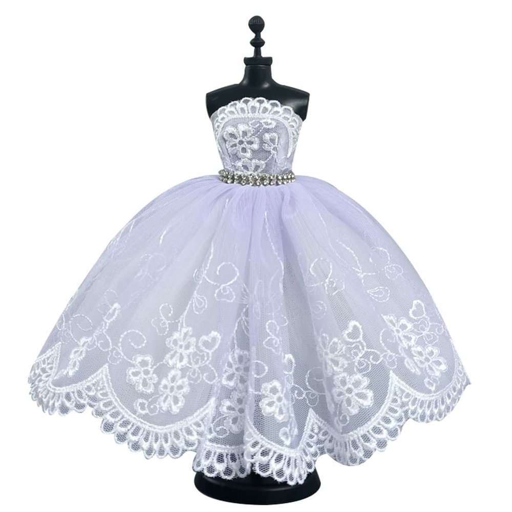 Fashion Tutu Ballet Dress for 11.5" Doll Clothes Outfits 1/6 Dolls Accessories Rhinestone 3-Layer Skirt Ball Party Gown (Light Purple)