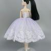 Fashion Tutu Ballet Dress for 11.5" Doll Clothes Outfits 1/6 Dolls Accessories Rhinestone 3-Layer Skirt Ball Party Gown (Light Purple) view 4