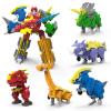 STOULKD 5-in-1 Robot Dinosaur Toys Set: Large Transforming Robot Take Apart Kit with 5 Dinosaur Action Figures - Triceratops Deformation Toys for Kids Ages 4 5 6 7 8 9 view 1
