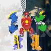 STOULKD 5-in-1 Robot Dinosaur Toys Set: Large Transforming Robot Take Apart Kit with 5 Dinosaur Action Figures - Triceratops Deformation Toys for Kids Ages 4 5 6 7 8 9 view 2