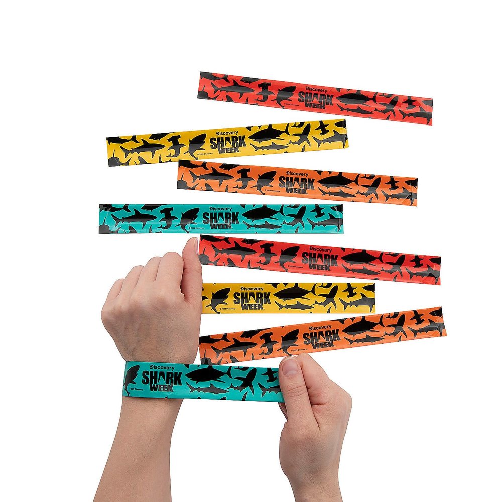 Discovery Shark Week Slap Bracelets - 12 pieces