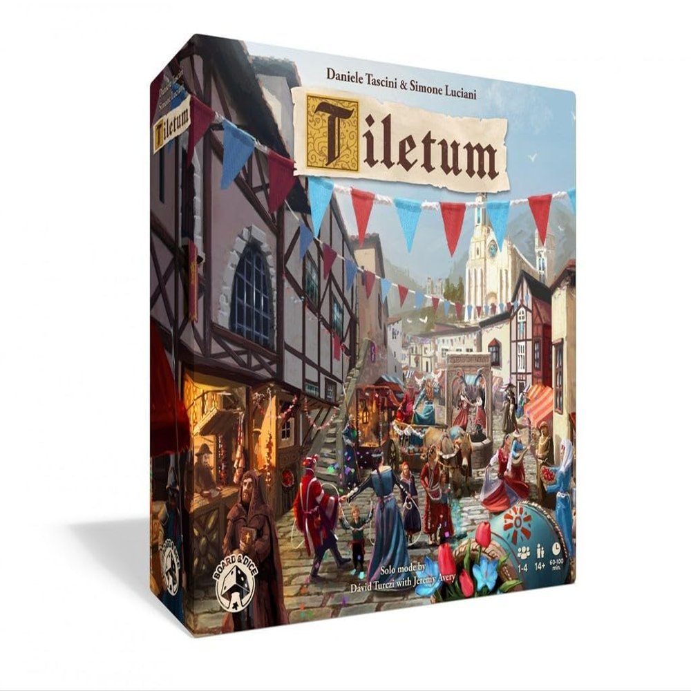 Board & Dice: Tiletum - A Deeply Thematic Dice-Management Eurogame, Play As Merchants in The Early Days of The Renaissance, Ages 14+, 1-4 Players, 60-100 Minute Playing Time
