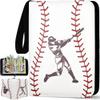 Baseball Card Binder 440 Pockets, 55 Sleeves Small Baseball Binder 3 Ring Zipper Trading Cards Holder 4 Pocket, Mini Sport Collection Book Storage Organizer, Album Folder Case Photocard Protector Gift view 1