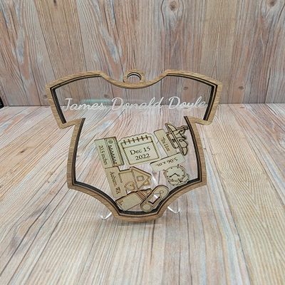 Baby's First Gift, Customized Babies Stats, Personalized Baby Name onesie, Baby Shower, New Baby Gift, New Mom Gift. Ships from the USA in 48 Hours! (Stained)
