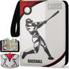 Baseball Card Binder 440 Pockets, 55 Sleeves Small Baseball Binder 3 Ring Zipper Trading Cards Holder 4 Pocket, Mini Sport Collection Book Storage Organizer, Album Folder Case Photocard Protector Gift view 1