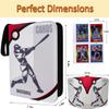 Baseball Card Binder 440 Pockets, 55 Sleeves Small Baseball Binder 3 Ring Zipper Trading Cards Holder 4 Pocket, Mini Sport Collection Book Storage Organizer, Album Folder Case Photocard Protector Gift view 2