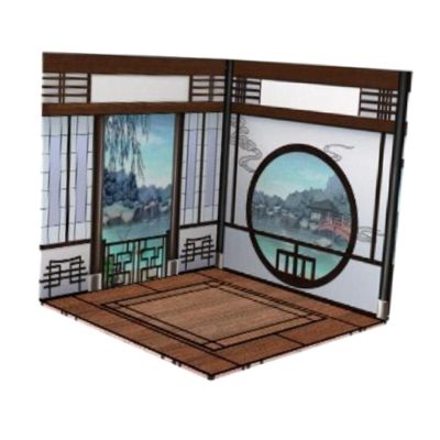 Menolana Backdrop Scene Model Display Scene Accessories Scene Display Collection Background for Action Figures, Chinese Room