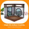 Menolana Backdrop Scene Model Display Scene Accessories Scene Display Collection Background for Action Figures, Chinese Room view 3