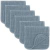 Comfy Cubs Muslin Burp Cloths 20" x 10", Pack of 6 - Large, 6-Layer, Ultra Absorbent 100% Cotton for Baby Drool and Messes - Soft, Safe & Gentle Baby Burp Cloths Set for Boys & Girls - Pacific Blue view 1