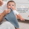 Comfy Cubs Muslin Burp Cloths 20" x 10", Pack of 6 - Large, 6-Layer, Ultra Absorbent 100% Cotton for Baby Drool and Messes - Soft, Safe & Gentle Baby Burp Cloths Set for Boys & Girls - Pacific Blue view 4
