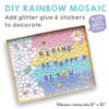Creativity for Kids Rainbow Mosaic Craft Kit: Valentine Craft Kit for Kids, Gifts for Girls, Diamond Painting for Kids (Ages 7+) view 2
